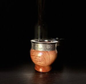 Mate imperial algarrobo virola de alpaca